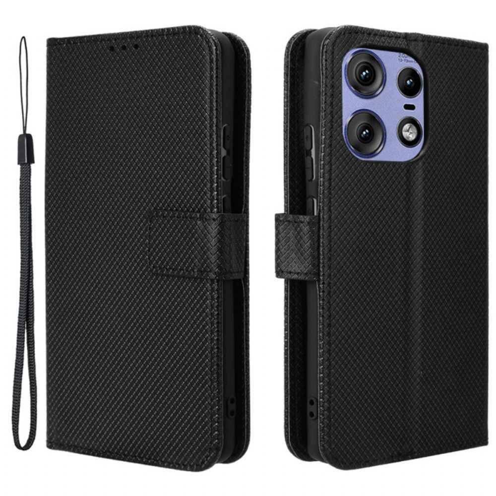 Peněženková Pouzdra Motorola Edge 50 Pro Kryty Na Mobil Páskové Stehy