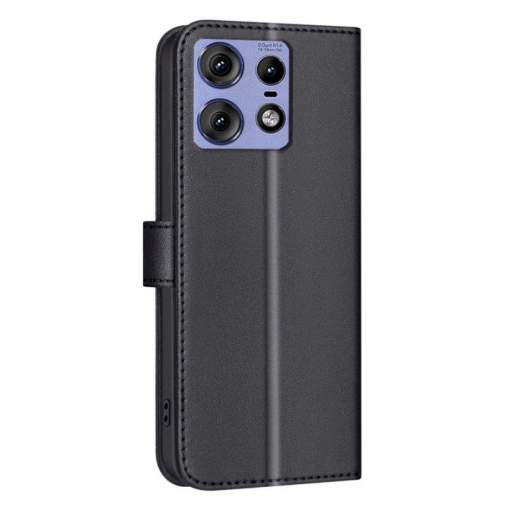 Peněženková Pouzdra Motorola Edge 50 Pro Kryty Na Mobil Premium Prošívaná Binfen Barva