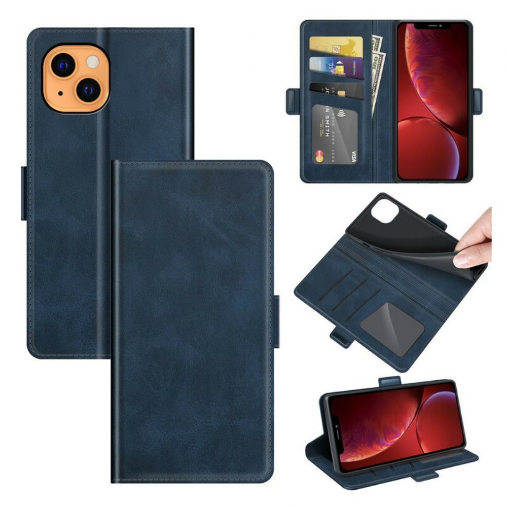 Flipové Pouzdro Na iPhone 13 Mini Dvojité Zapínání