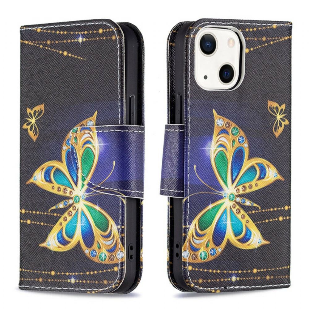 Flipové Pouzdro Na iPhone 13 Mini Kouzelný Motýl