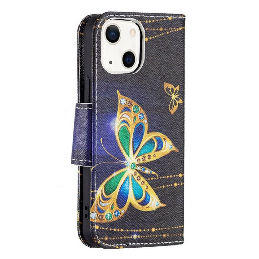 Flipové Pouzdro Na iPhone 13 Mini Kouzelný Motýl