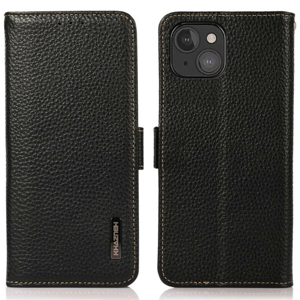 Flipové Pouzdro Na iPhone 13 Mini Kůže Litchi Khazneh