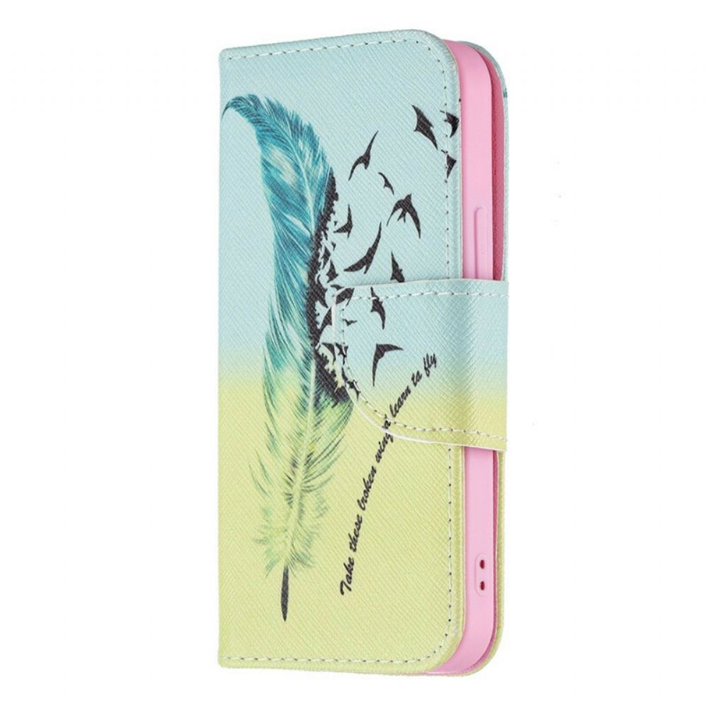 Flipové Pouzdro Na iPhone 13 Mini Naučte Se Létat