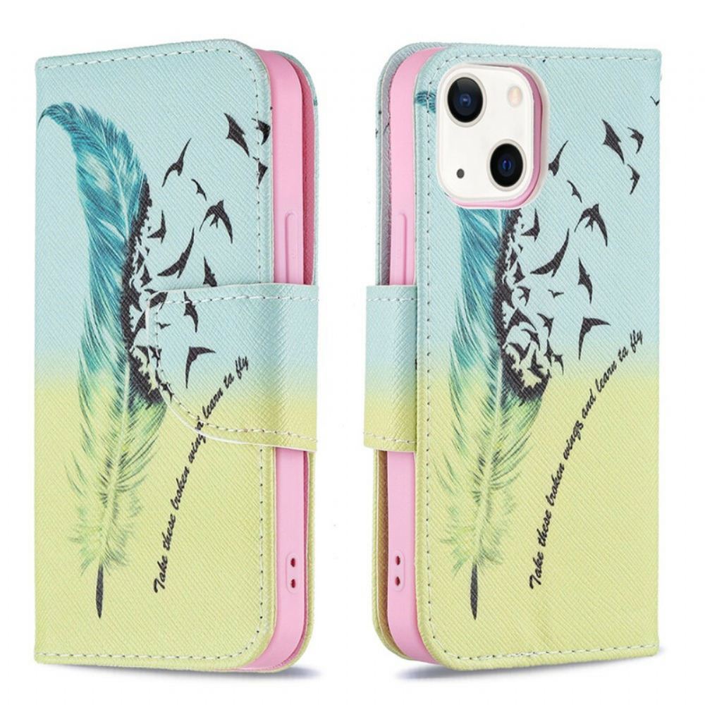 Flipové Pouzdro Na iPhone 13 Mini Naučte Se Létat