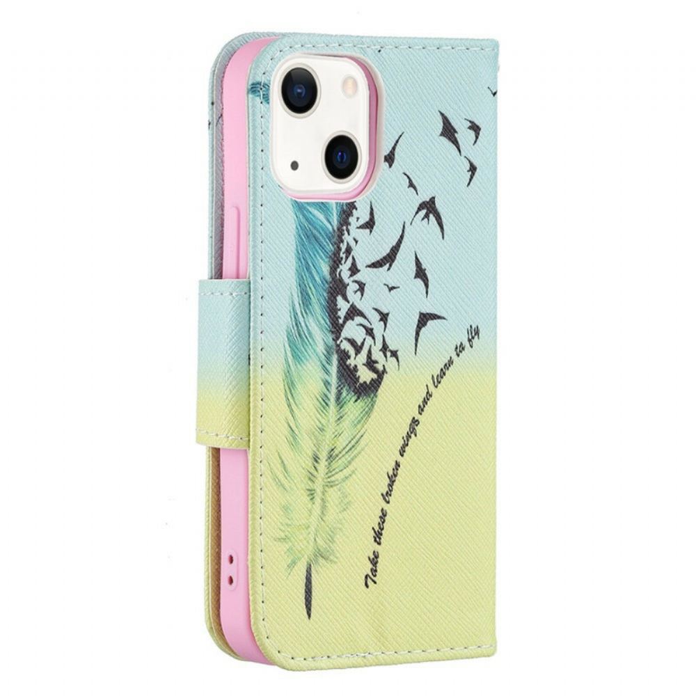 Flipové Pouzdro Na iPhone 13 Mini Naučte Se Létat