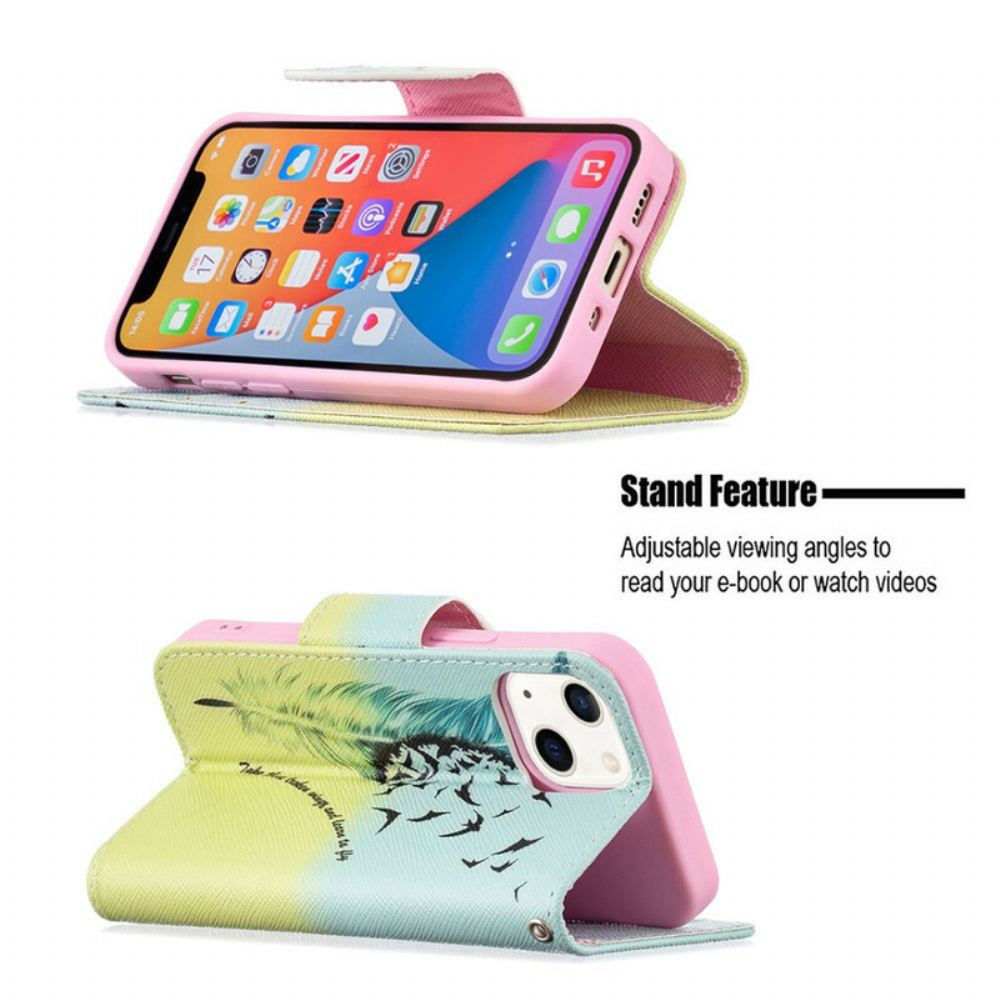 Flipové Pouzdro Na iPhone 13 Mini Naučte Se Létat
