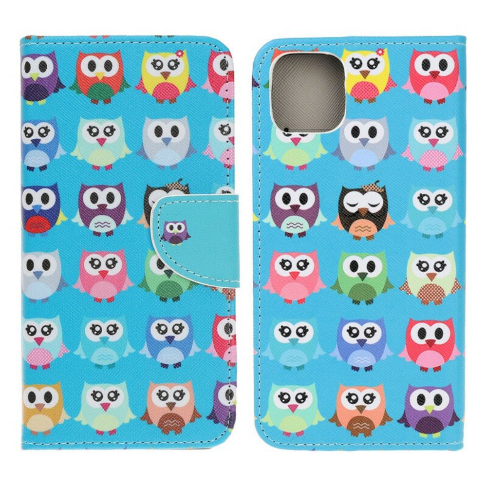 Flipové Pouzdro Na iPhone 13 Mini Několik Sov