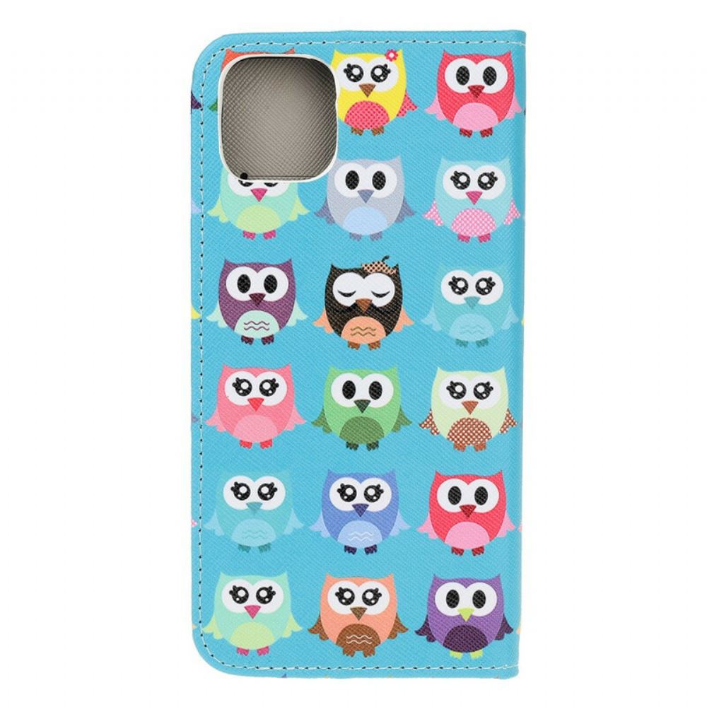 Flipové Pouzdro Na iPhone 13 Mini Několik Sov