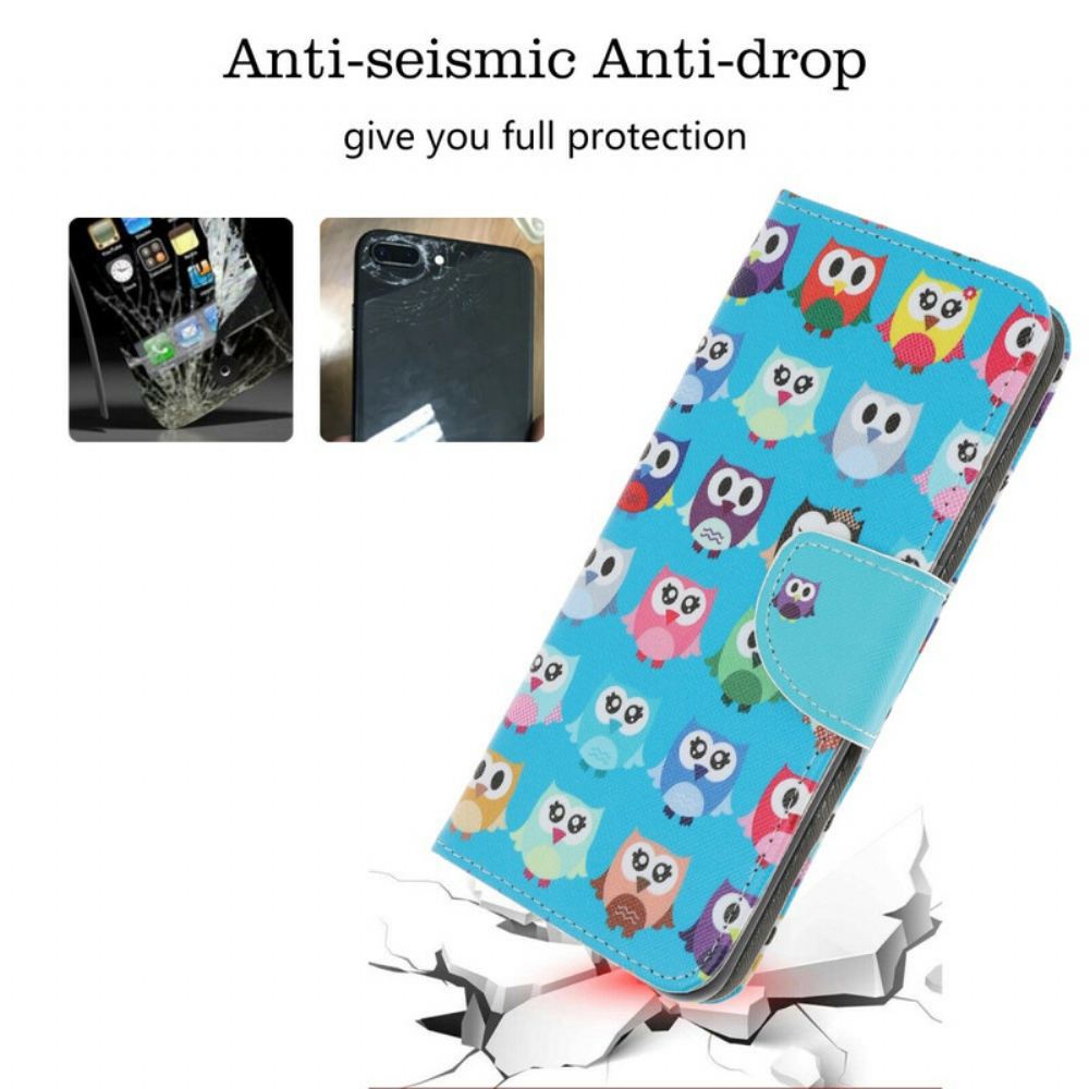 Flipové Pouzdro Na iPhone 13 Mini Několik Sov