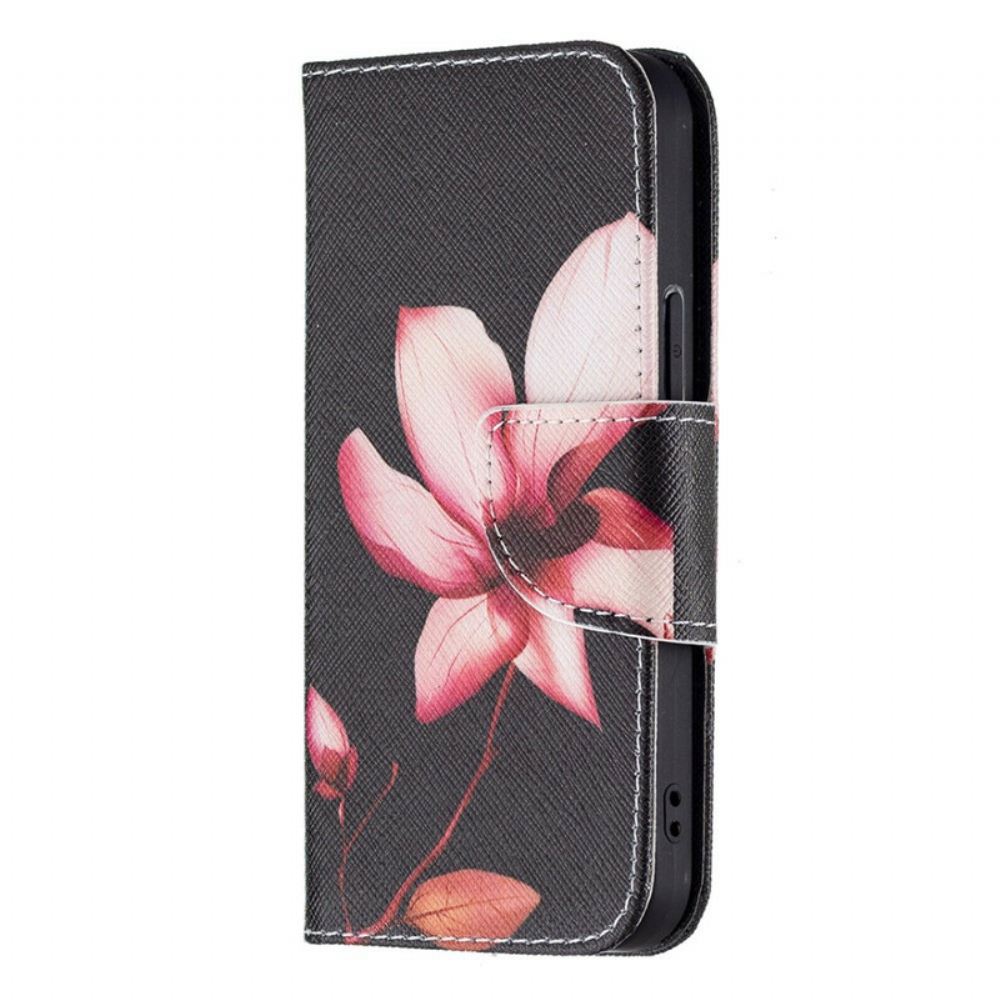 Flipové Pouzdro Na iPhone 13 Mini Růžový Květ