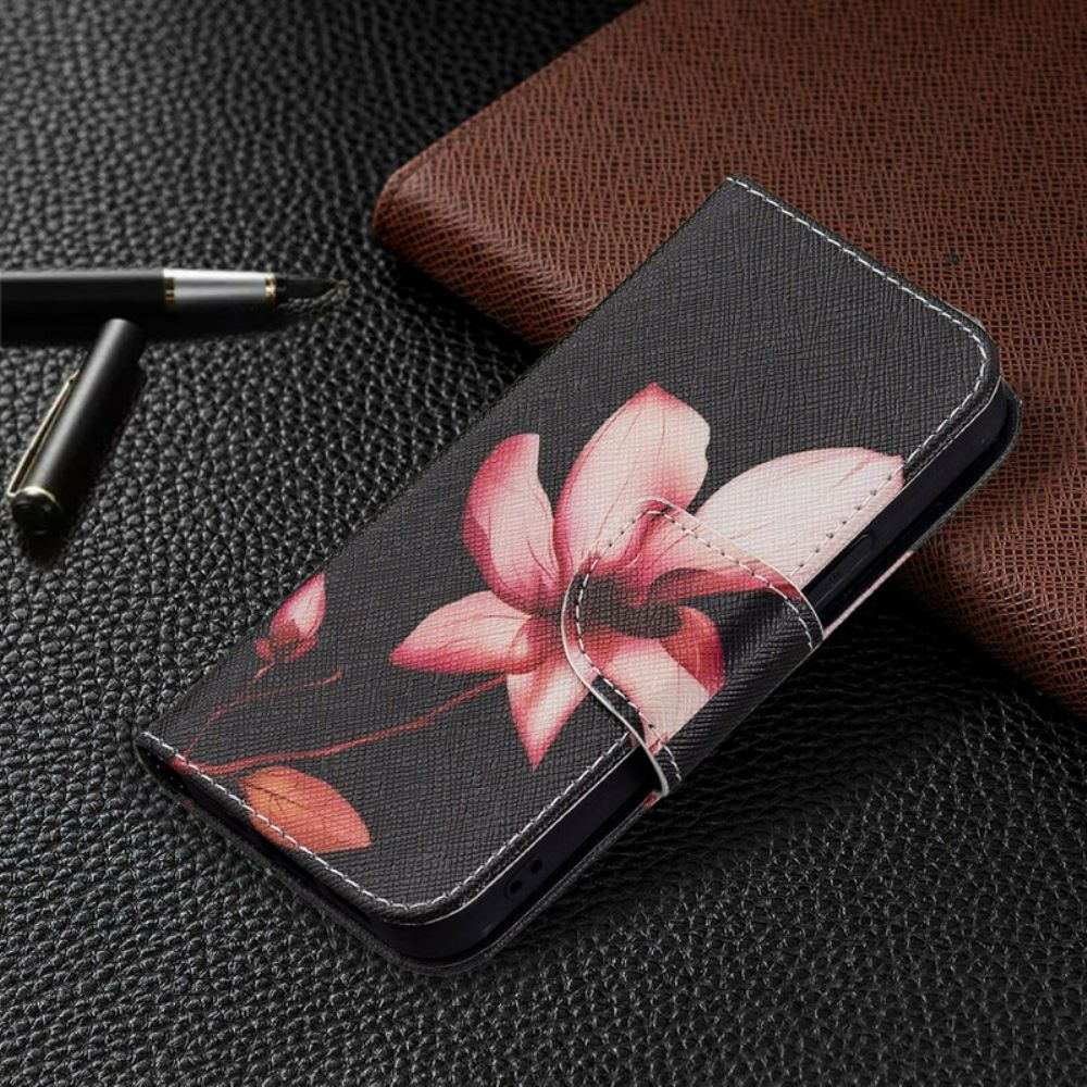 Flipové Pouzdro Na iPhone 13 Mini Růžový Květ