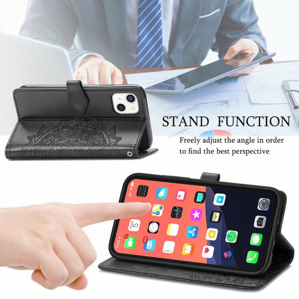 Flipové Pouzdro Na iPhone 13 Mini Středověká Mandala