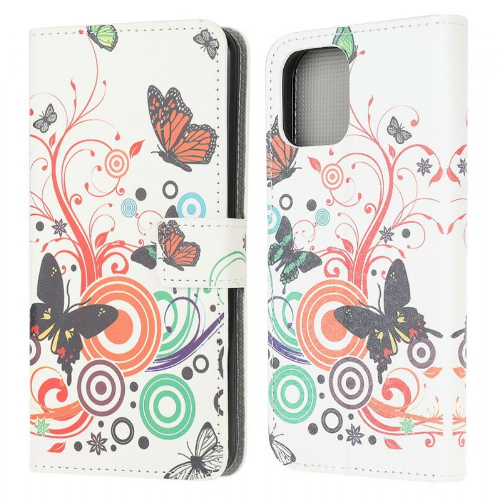 Flipové Pouzdro Na iPhone 13 Mini Šílení Motýli