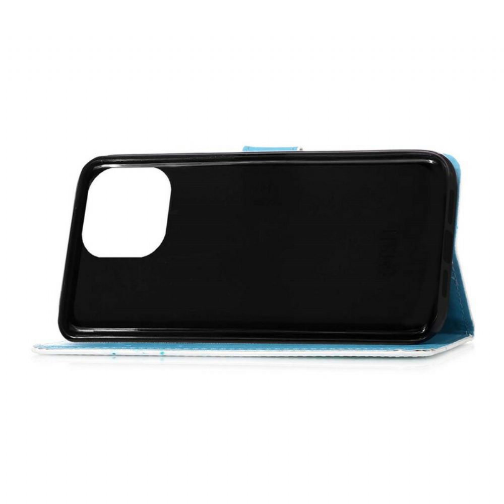 Kožené Pouzdro Na iPhone 13 Mini Mandala Na Obloze