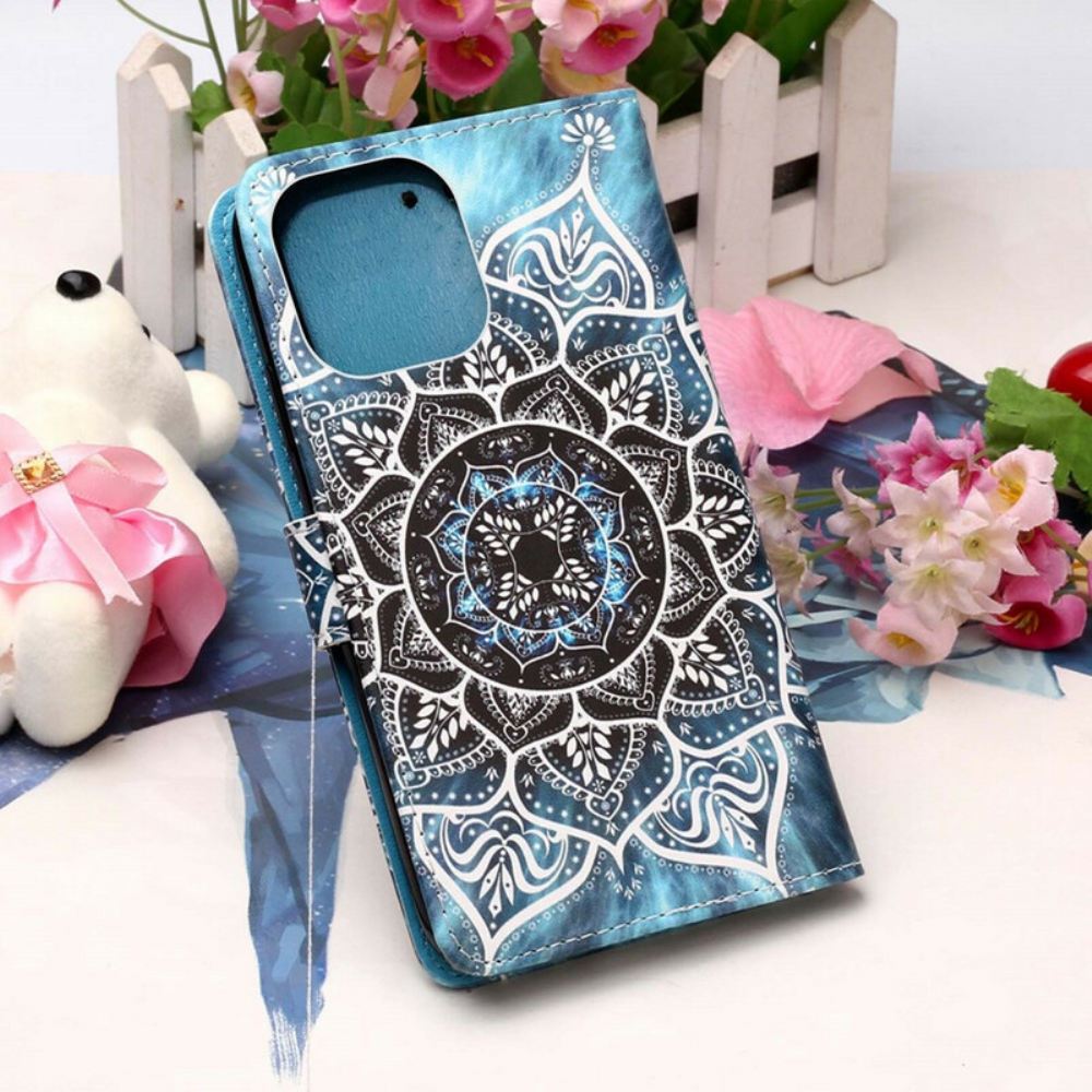 Kožené Pouzdro Na iPhone 13 Mini Mandala Na Obloze