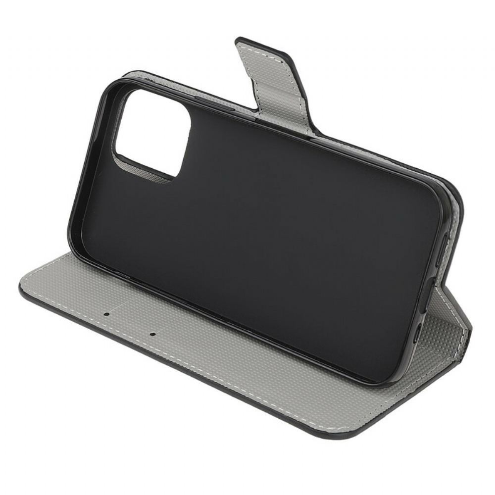 Kožené Pouzdro Na iPhone 13 Mini Pár Sov