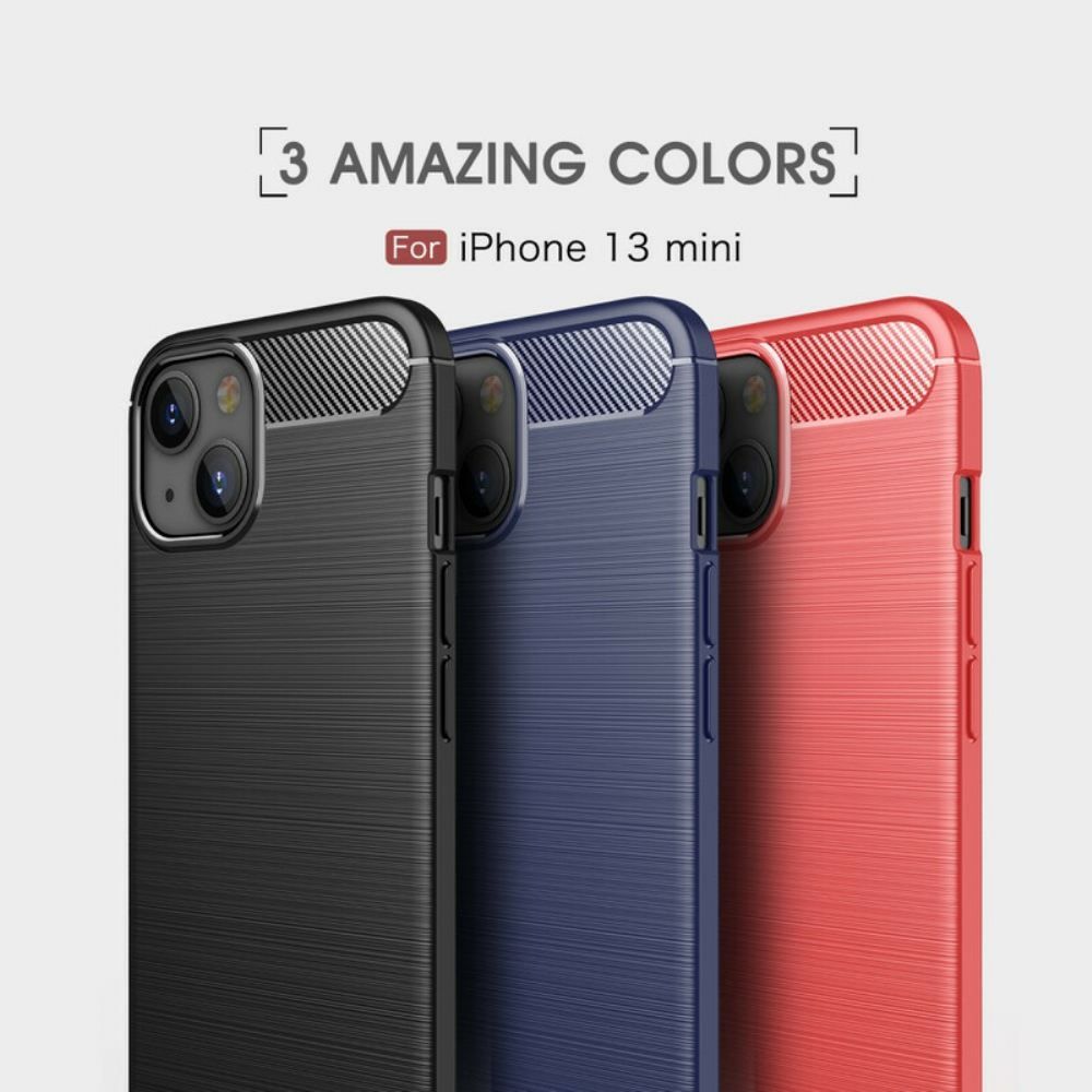 Kryt Na iPhone 13 Mini Kartáčované Uhlíkové Vlákno