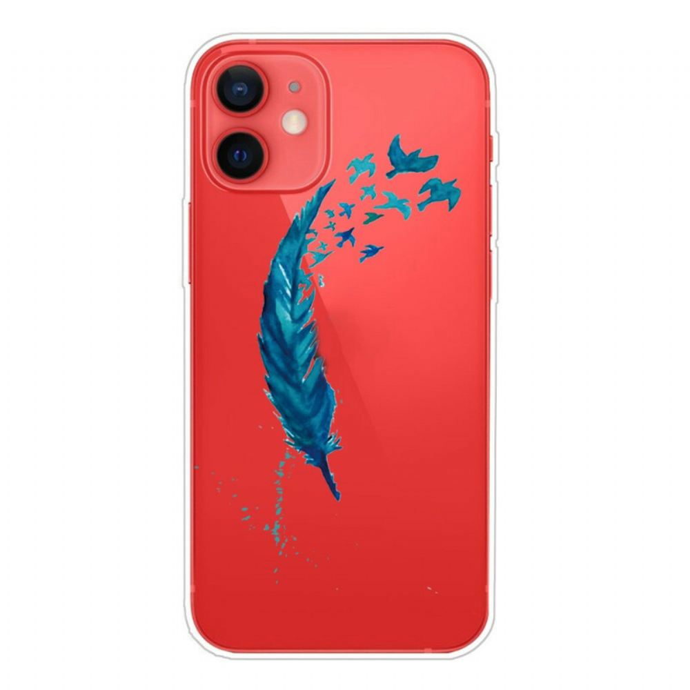 Kryt Na iPhone 13 Mini Krásné Modré Pírko