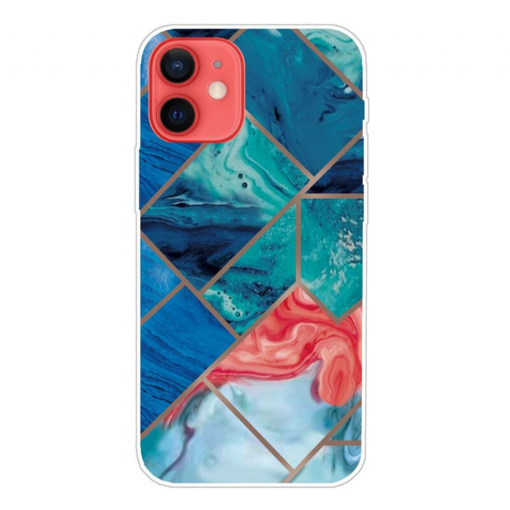 Kryt Na iPhone 13 Mini Proměnný Geometrický Mramor