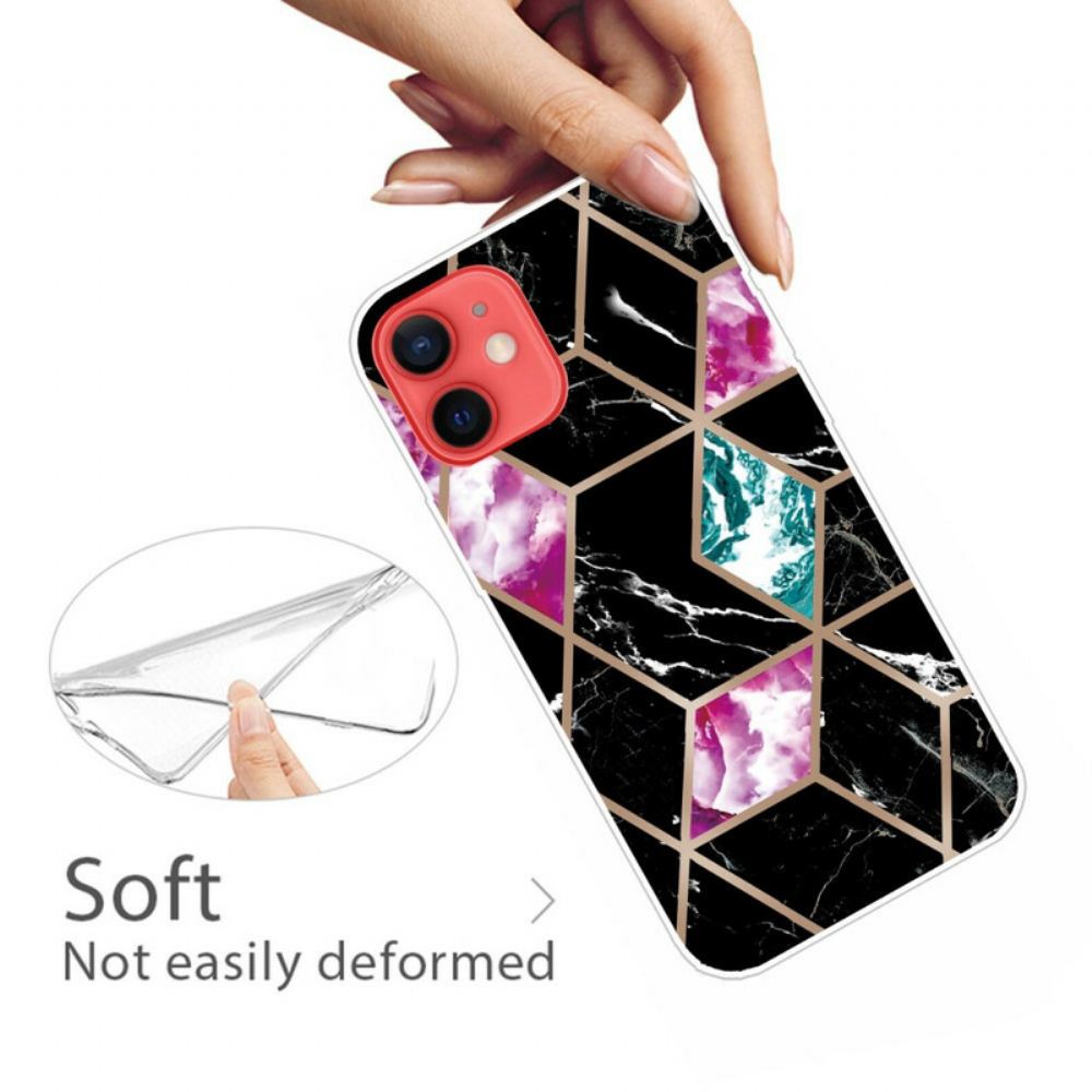 Kryt Na iPhone 13 Mini Proměnný Geometrický Mramor