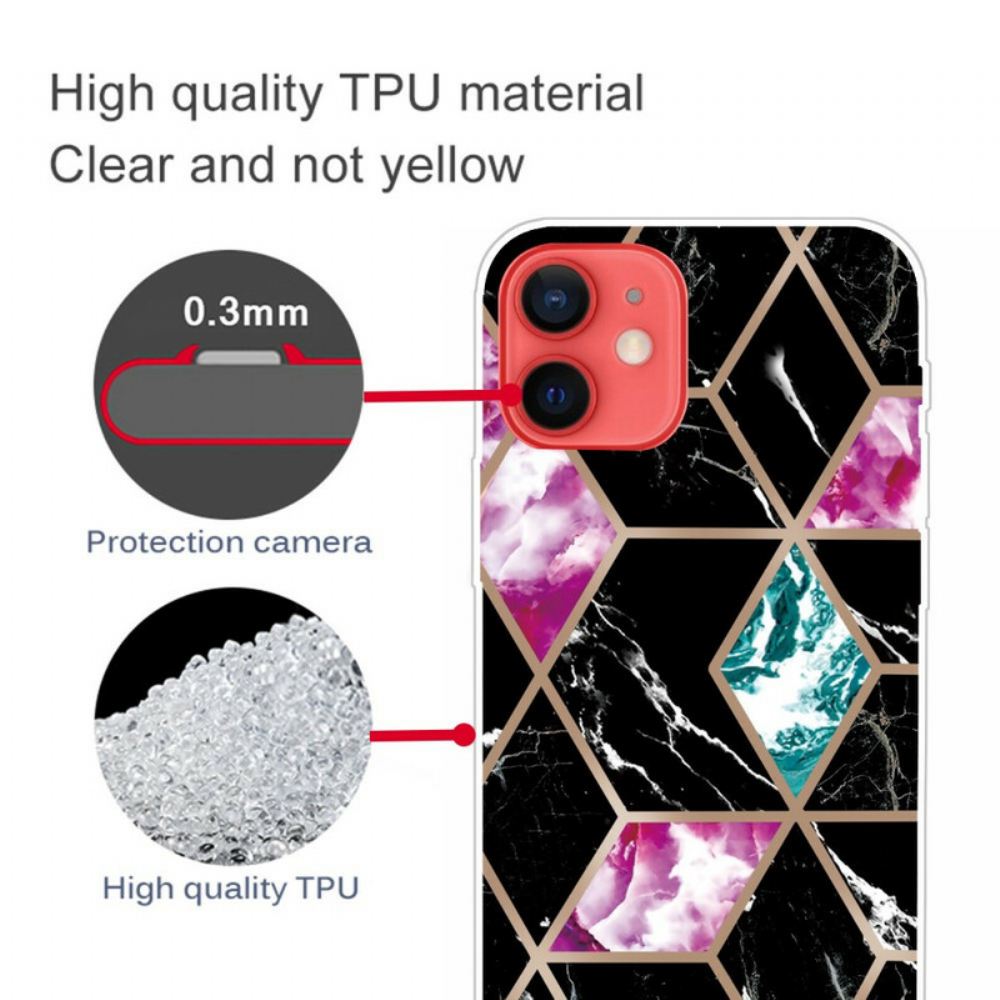 Kryt Na iPhone 13 Mini Proměnný Geometrický Mramor