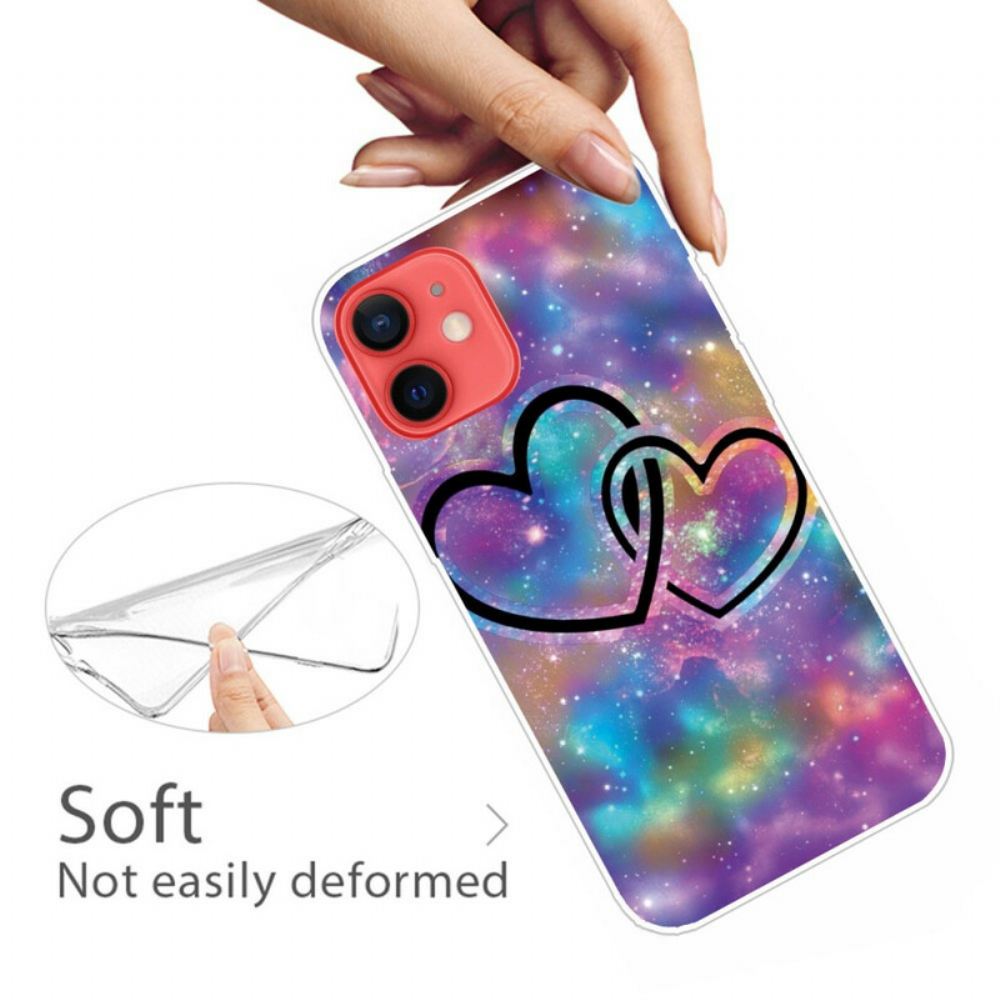 Kryt Na iPhone 13 Mini Spoutaná Srdce