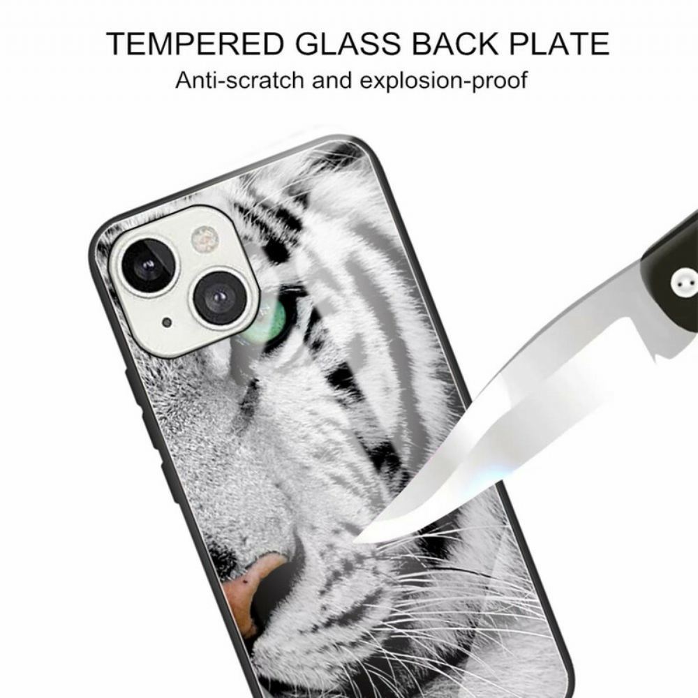 Kryt Na iPhone 13 Mini Tygří Tvrzené Sklo