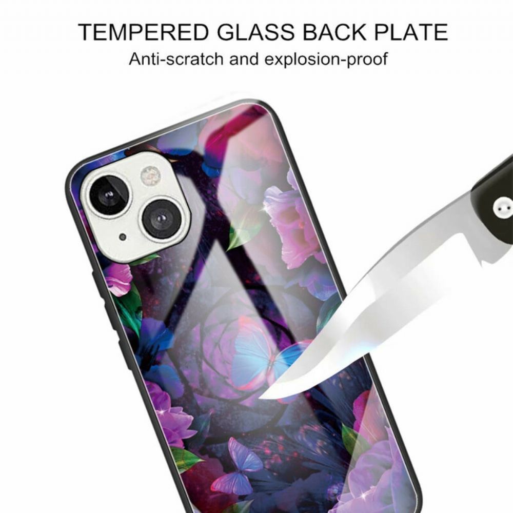 Kryt Na iPhone 13 Mini Variace Motýlků Z Tvrzeného Skla