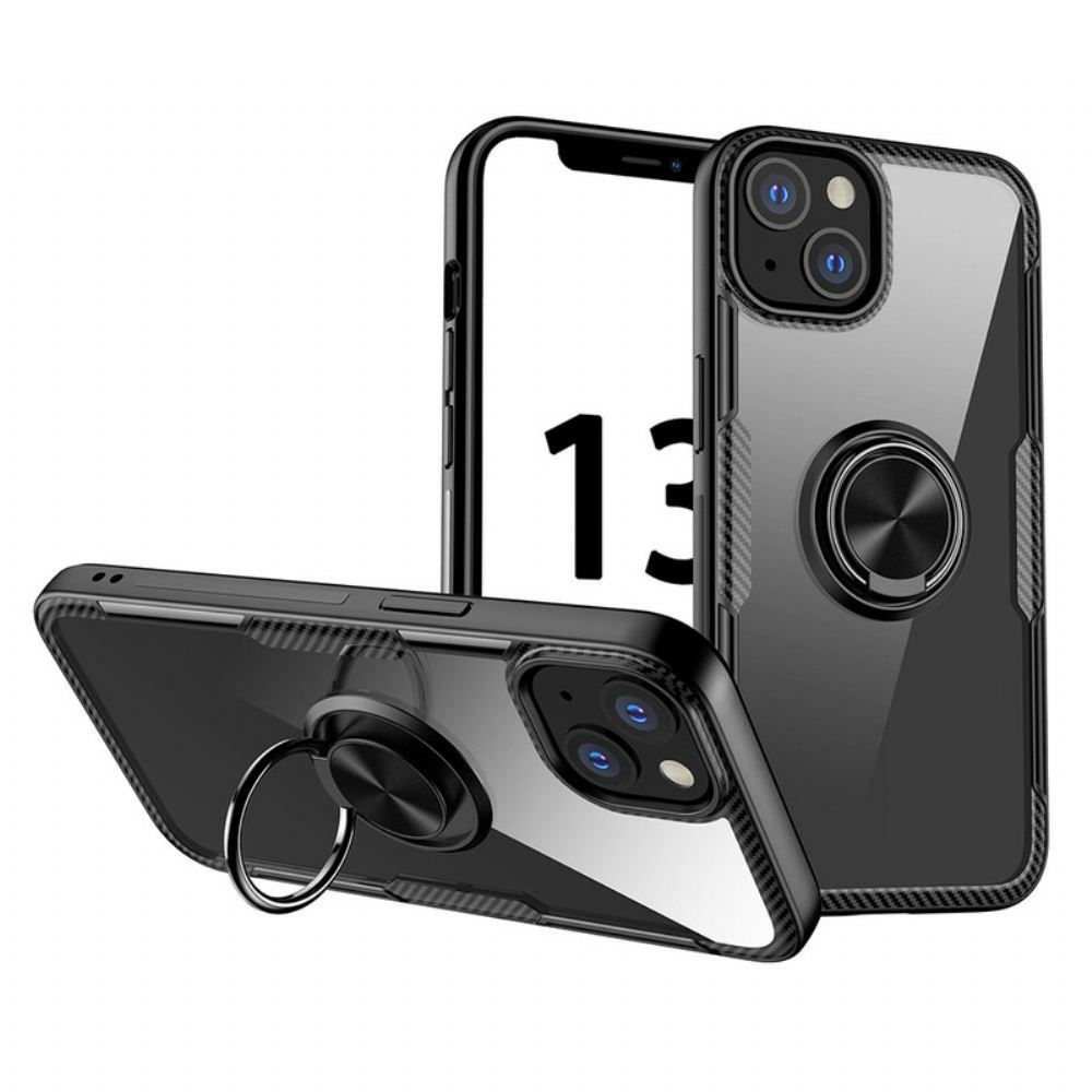 Kryty Na Mobil Na iPhone 13 Mini Kovový Kroužek Z Uhlíkových Vláken