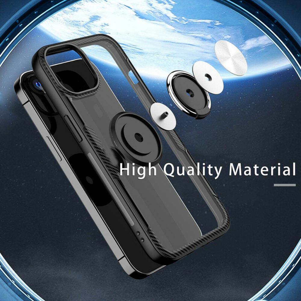 Kryty Na Mobil Na iPhone 13 Mini Kovový Kroužek Z Uhlíkových Vláken