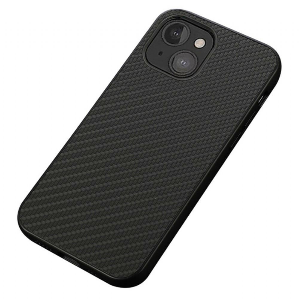 Kryty Na Mobil Na iPhone 13 Mini Textura Uhlíkových Vláken S Efektem Kůže