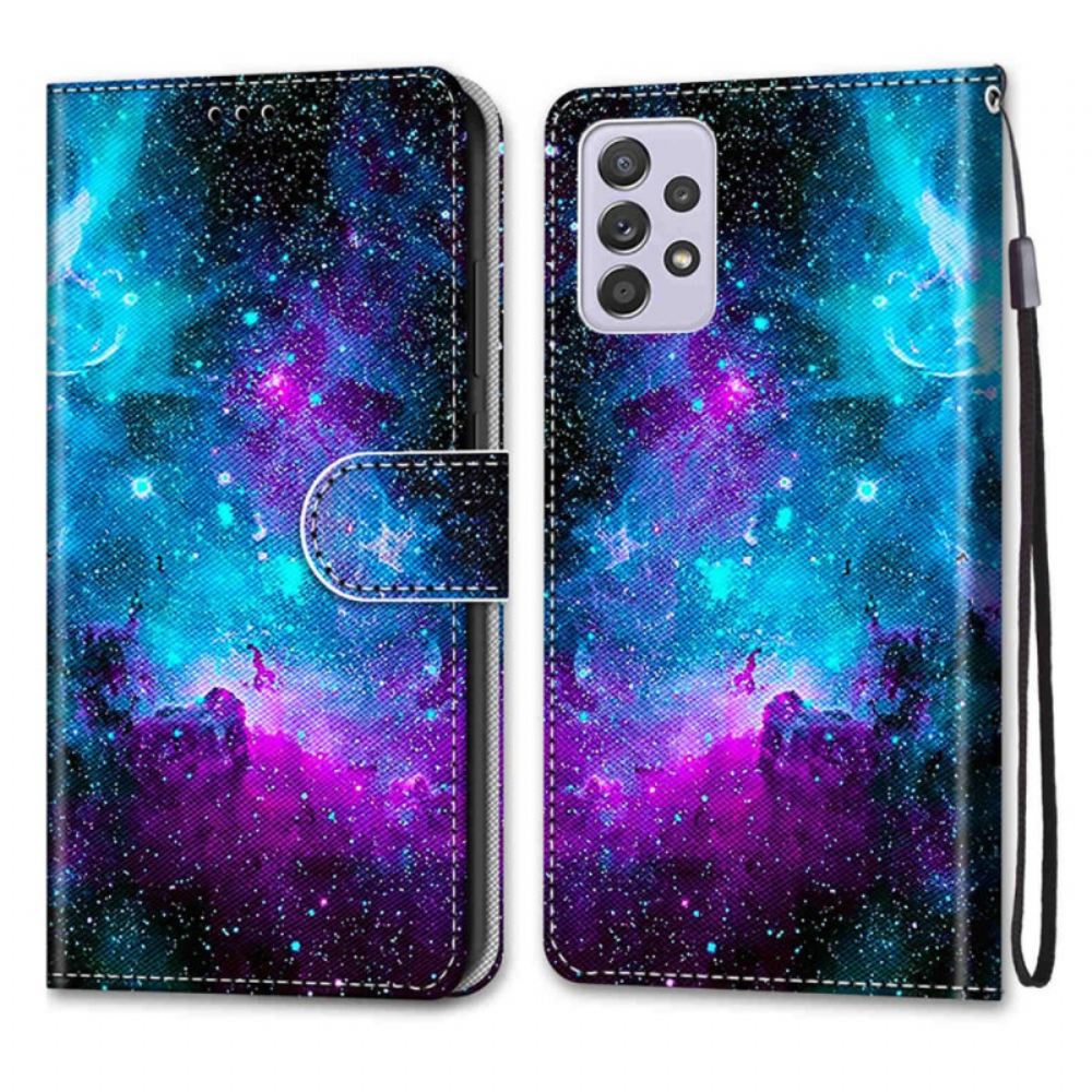 Flipové Pouzdro Na Samsung Galaxy A33 5G Kosmické Nebe