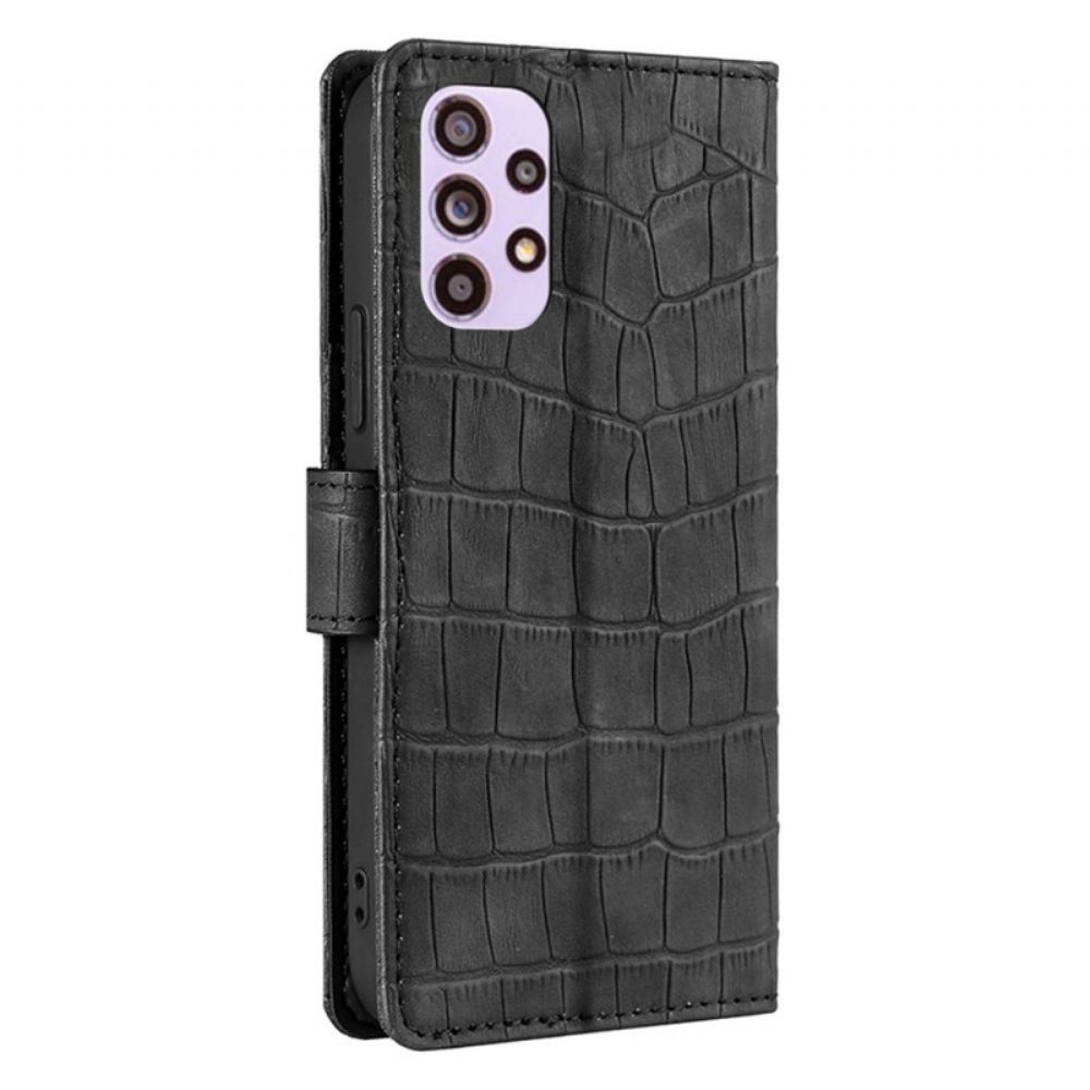 Kožené Pouzdro Na Samsung Galaxy A33 5G Krokodýl
