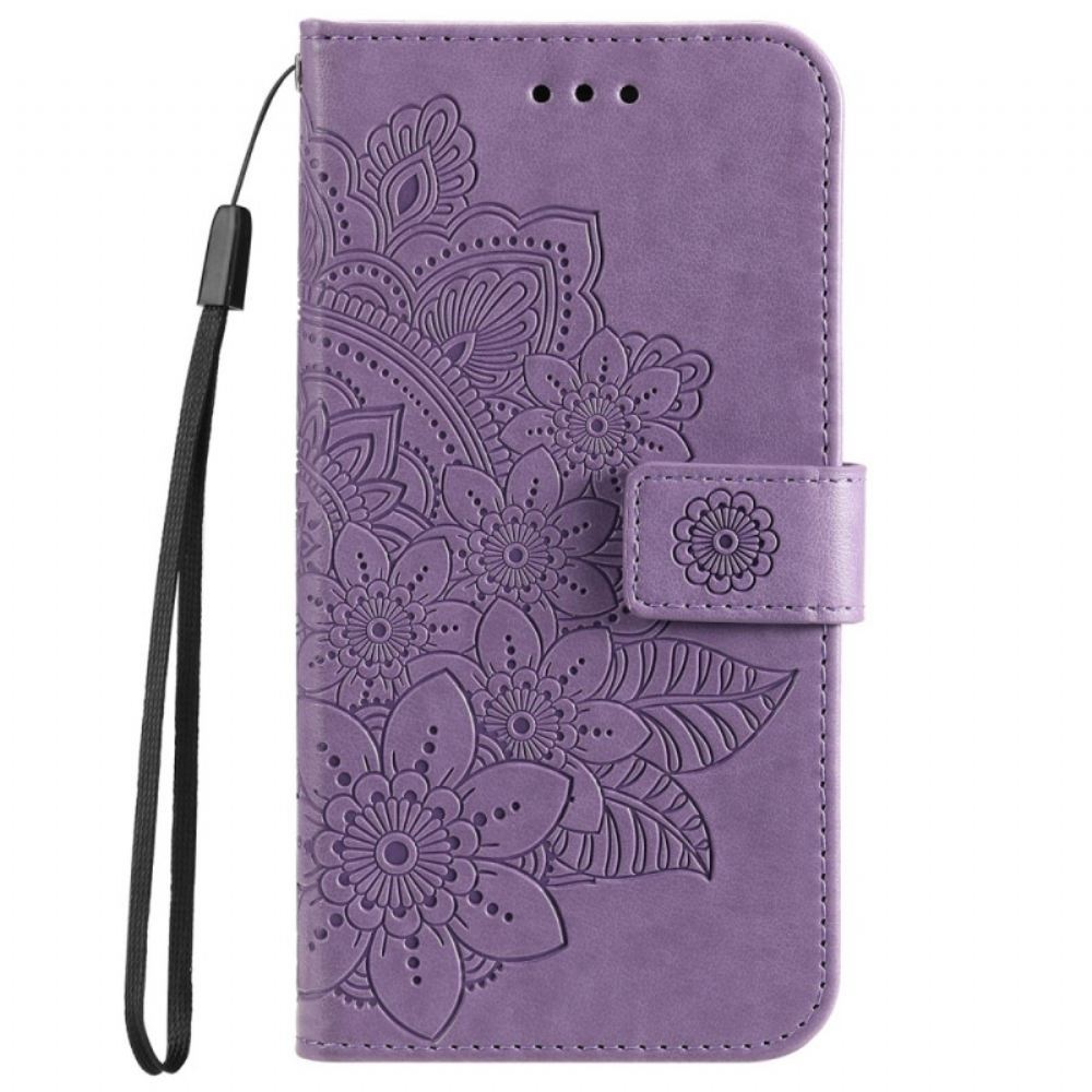 Kožené Pouzdro Na Samsung Galaxy A33 5G Květinová Mandala