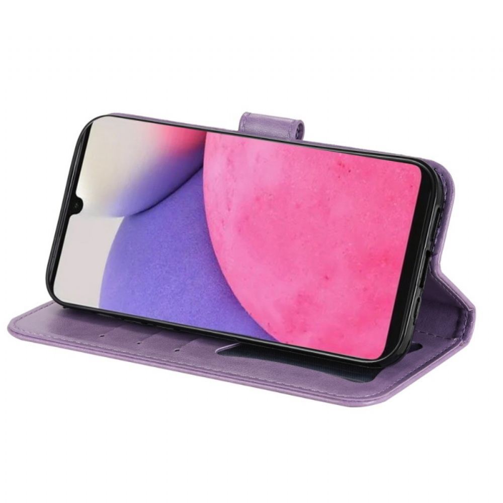 Kožené Pouzdro Na Samsung Galaxy A33 5G Květinová Mandala