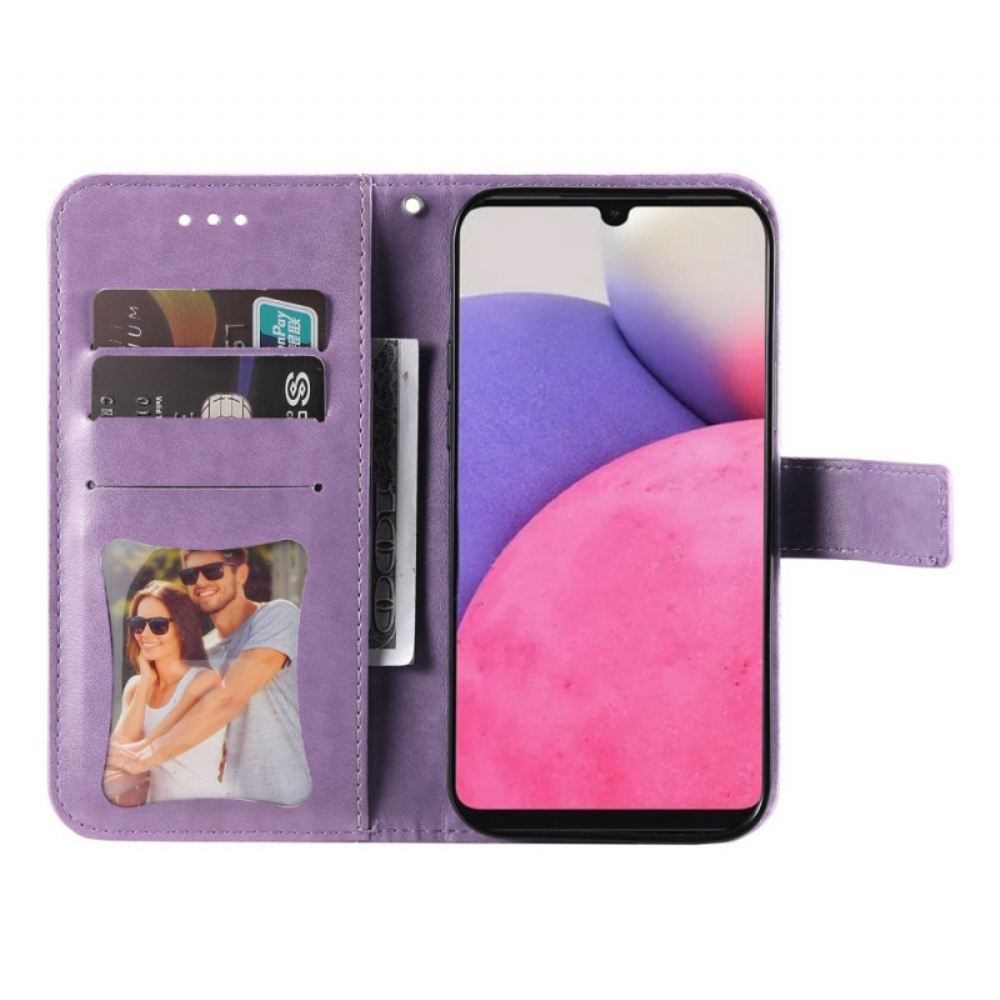 Kožené Pouzdro Na Samsung Galaxy A33 5G Květinová Mandala