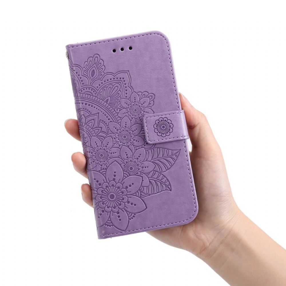 Kožené Pouzdro Na Samsung Galaxy A33 5G Květinová Mandala