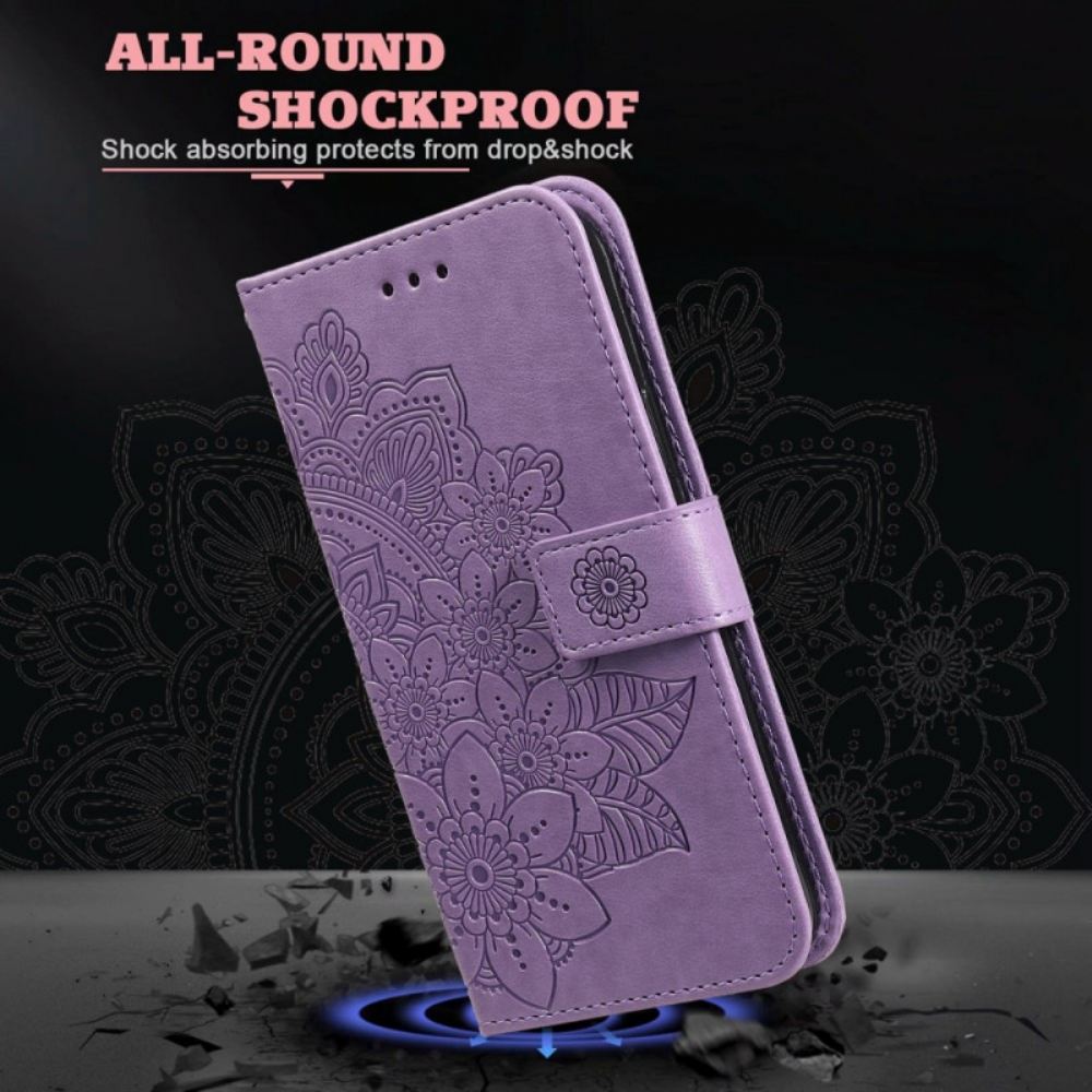 Kožené Pouzdro Na Samsung Galaxy A33 5G Květinová Mandala