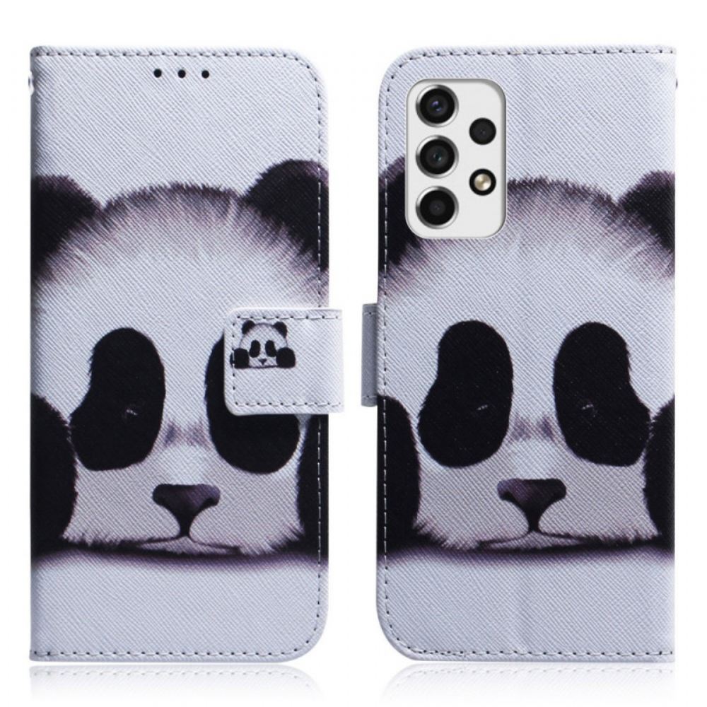 Kožené Pouzdro Na Samsung Galaxy A33 5G Panda Tvář