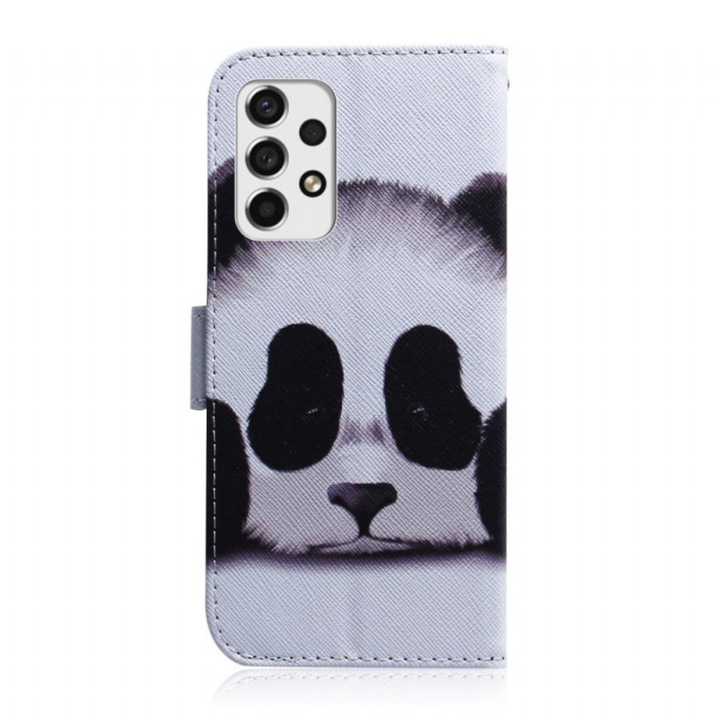 Kožené Pouzdro Na Samsung Galaxy A33 5G Panda Tvář