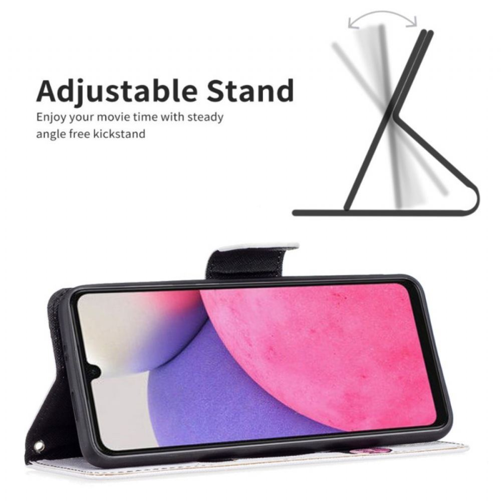 Kožené Pouzdro Na Samsung Galaxy A33 5G Panda Zábava