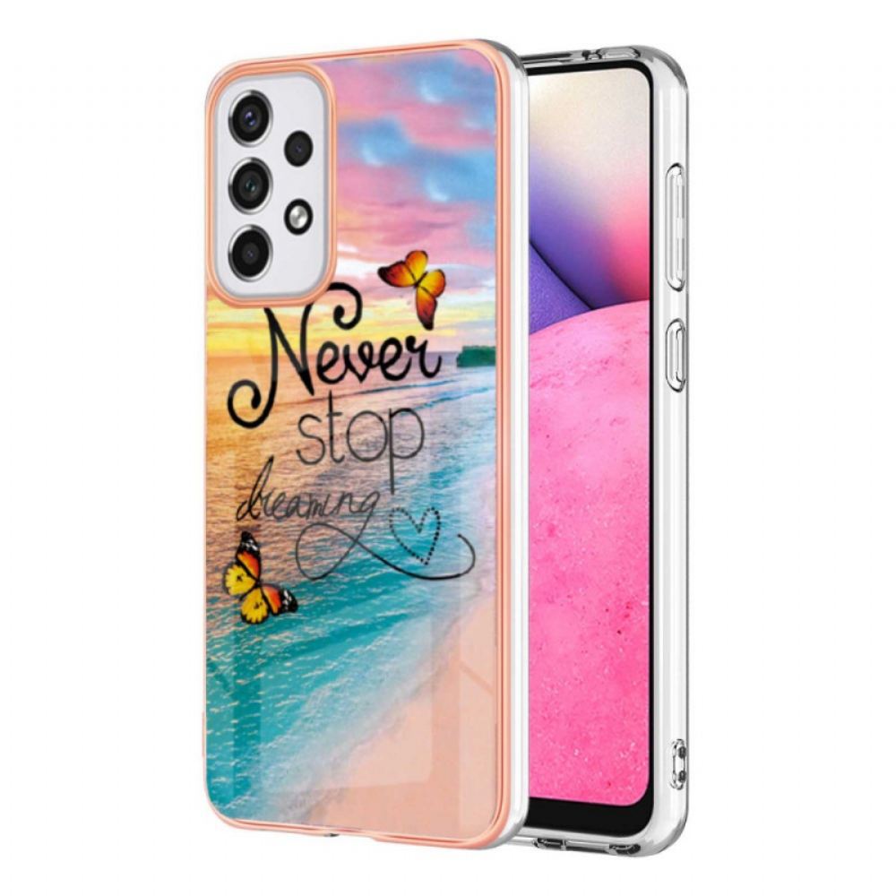 Kryt Na Samsung Galaxy A33 5G Nikdy Nepřestávejte Snít O Motýlech