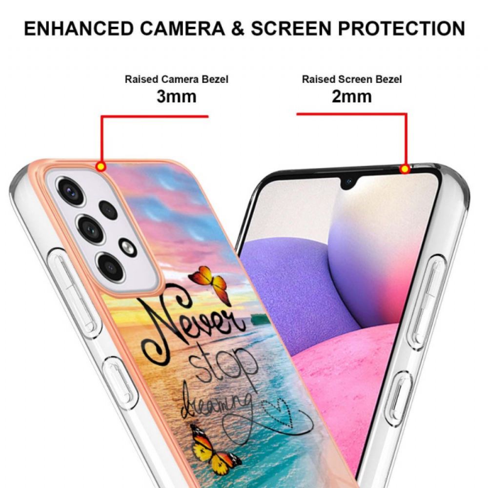 Kryt Na Samsung Galaxy A33 5G Nikdy Nepřestávejte Snít O Motýlech