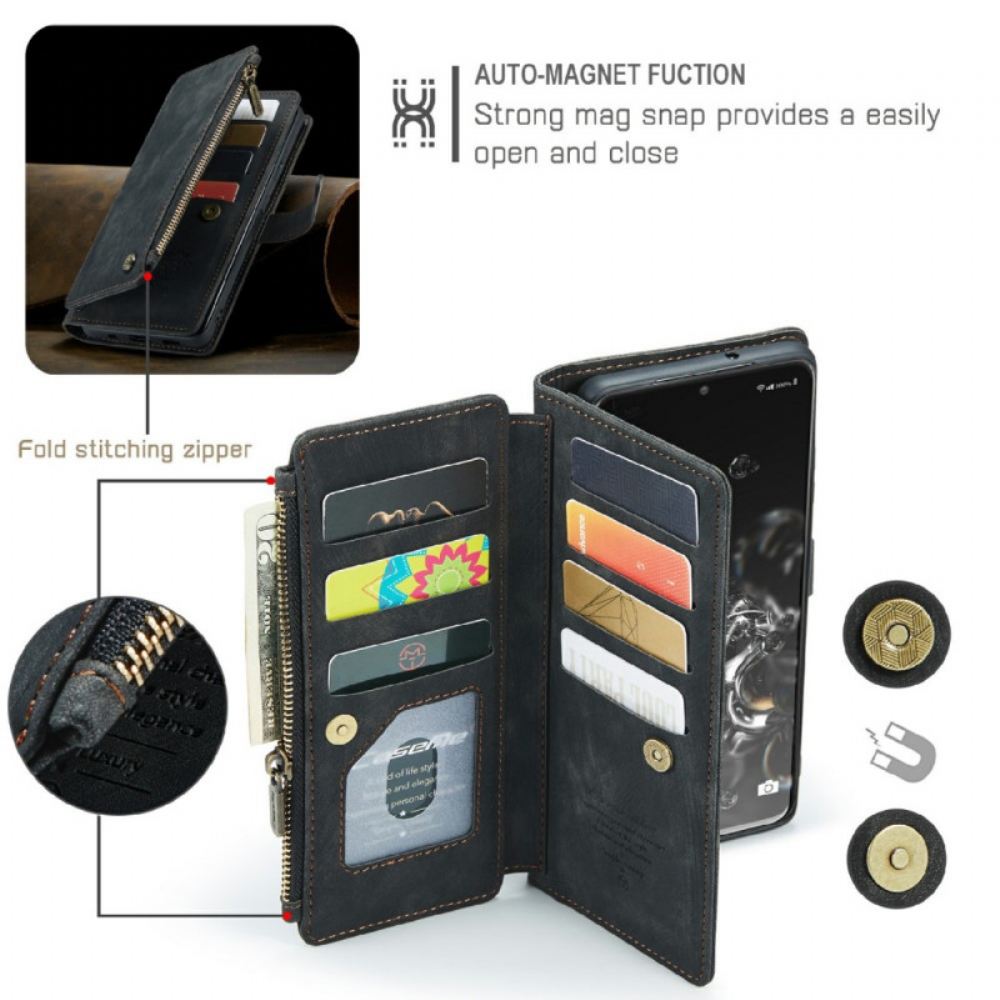 Flipové Pouzdro Na Samsung Galaxy S20 Ultra Caseme Kapsa Na Zip