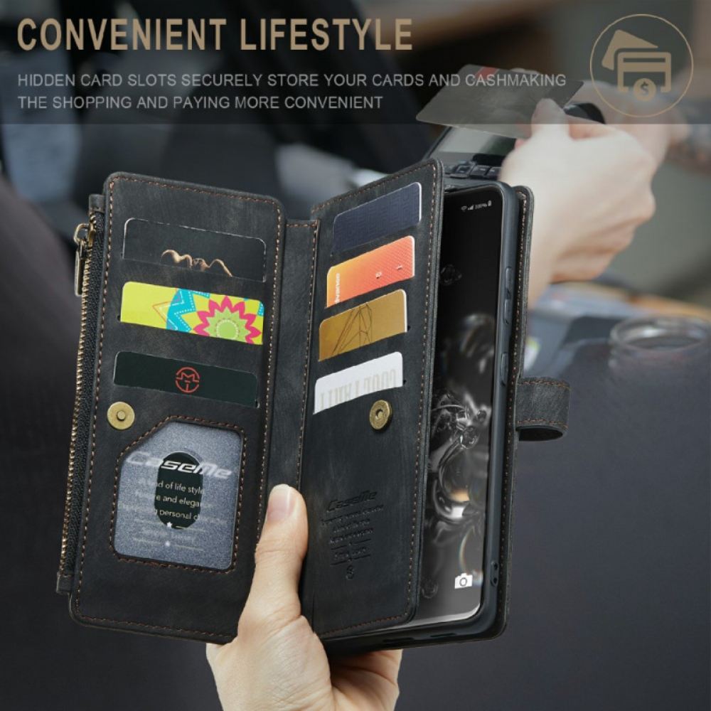 Flipové Pouzdro Na Samsung Galaxy S20 Ultra Caseme Kapsa Na Zip
