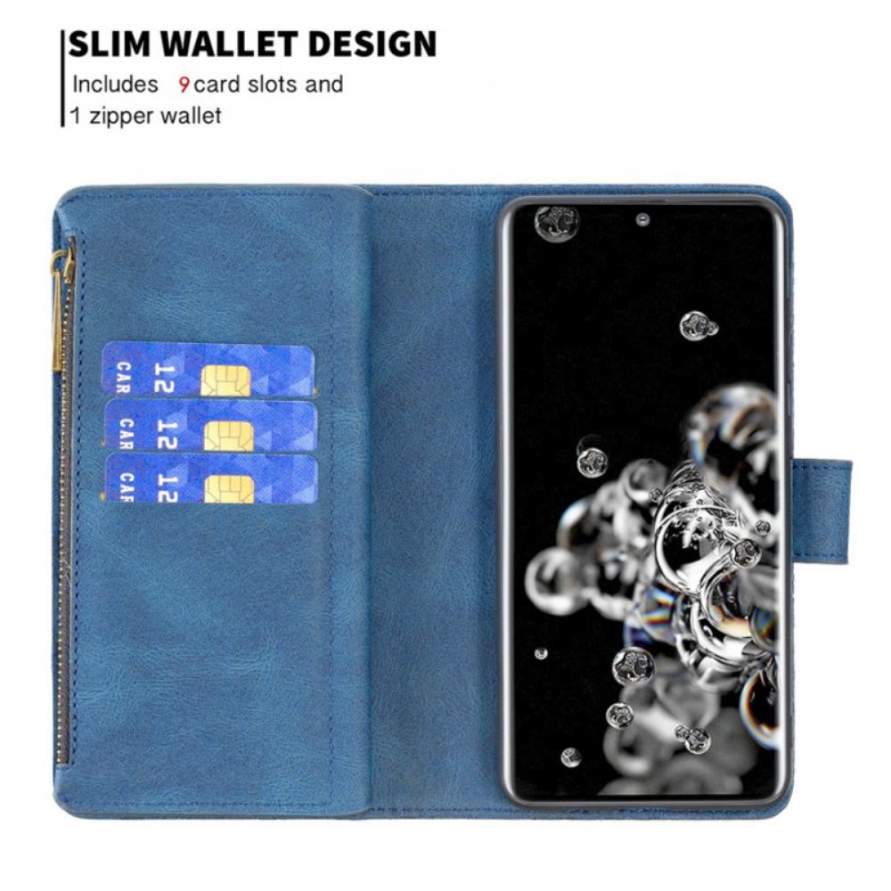 Flipové Pouzdro Na Samsung Galaxy S20 Ultra Kapsa Na Zip S Motýlkem