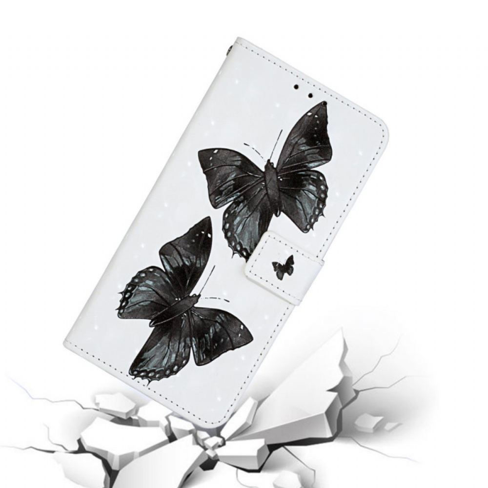 Flipové Pouzdro Na Samsung Galaxy S20 Ultra Na Lana Motýlí Nastavitelný Popruh