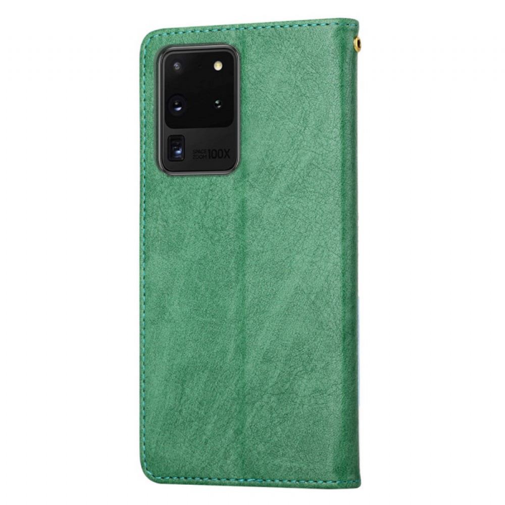 Flipové Pouzdro Na Samsung Galaxy S20 Ultra Silueta Z Umělé Kůže
