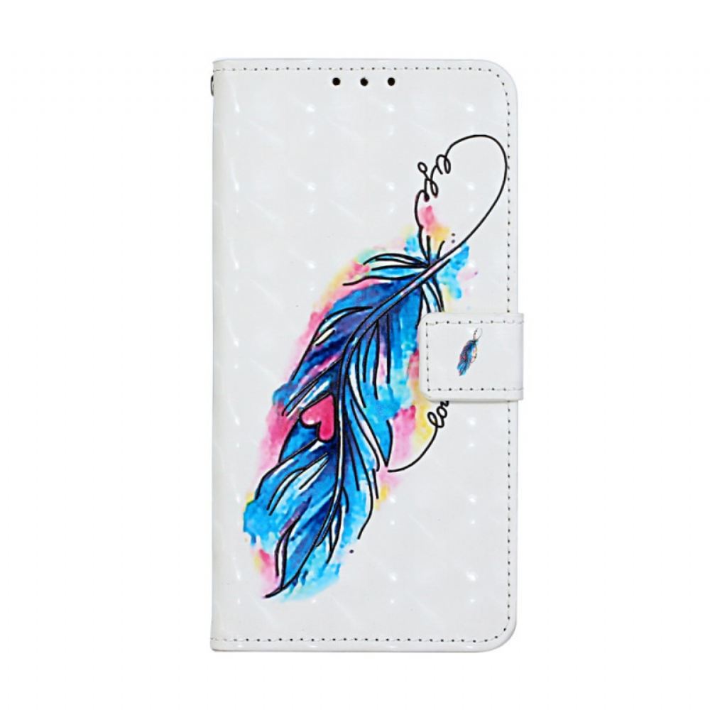 Kožené Pouzdro Na Samsung Galaxy S20 Ultra Na Lana Péřový Nastavitelný Popruh