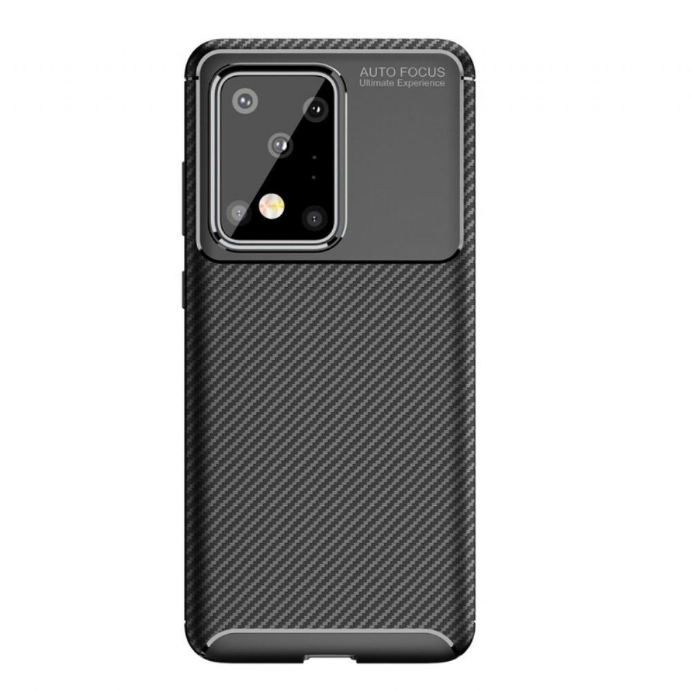 Kryt Na Samsung Galaxy S20 Ultra Flexibilní Textura Uhlíkových Vláken